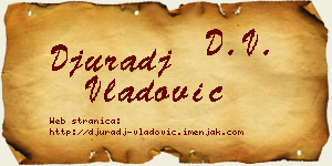 Đurađ Vladović vizit kartica